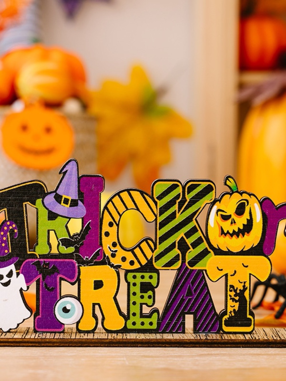 Halloween Wooden Decorative Tabletop Ornament - Picture 6 of 6